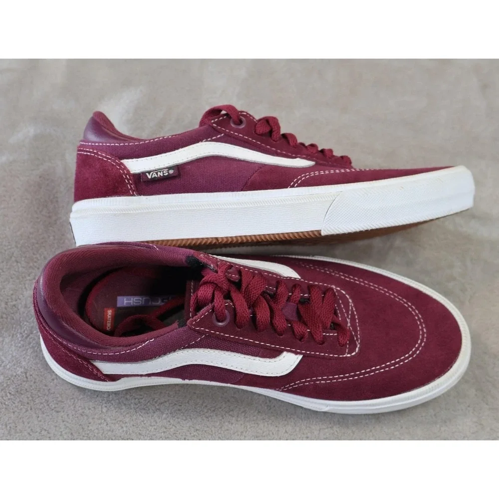 Vans Skate Shoes Mens Size 5 Burgundy Suede‎ Wafflecup Low Top Skateboarding